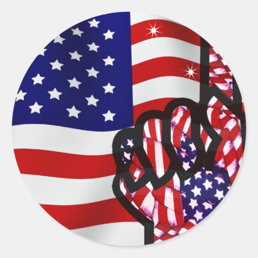 STICKER ROND USA ! (Devant)