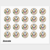 STICKER ROND USA (Feuille)