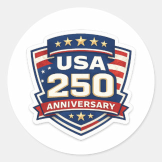 Sticker Rond USA 250 Anniversaire 2026
