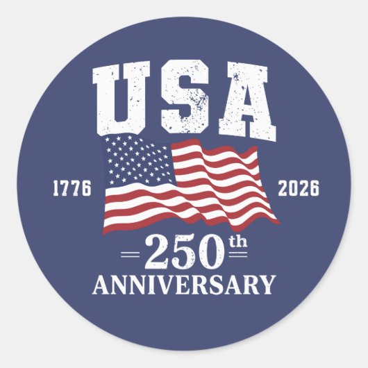 Sticker Rond USA 250th Anniversary (Devant)
