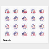 Sticker Rond USA 250th Anniversary Semiquincentennial 1776–2026 (Feuille)