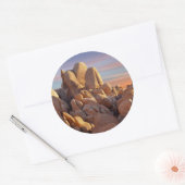 Sticker Rond USA, Californie, Parc national de Joshua Tree (Enveloppe)