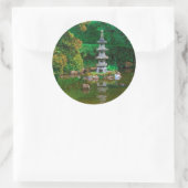 Sticker Rond USA, Californie. Vue D'Un Étang (Sac)