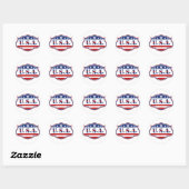 Sticker Rond USA Design (Feuille)