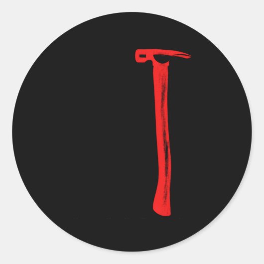 Sticker Rond Usa Drapeau Carpenter Marteau Fragmentation Constr (Devant)