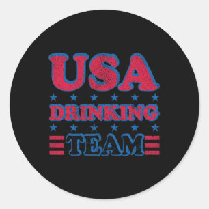 Sticker Rond Usa Dru 4 juillet l'indépendance