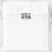 Sticker Rond USA est. 1776 (Sac)