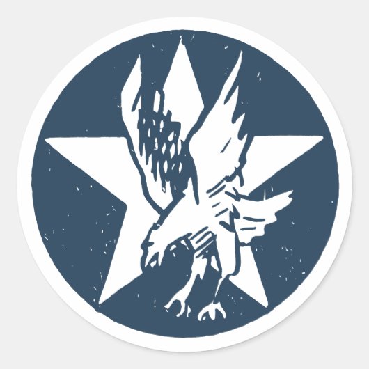 Sticker Rond USA Fighting Squadron Insignia (Devant)