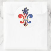 Sticker Rond USA Fleur de lis (Sac)