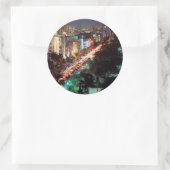 Sticker Rond USA, Floride, Miami Beach, Ocean Drive, Art Déco 2 (Sac)