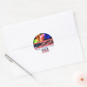 Sticker Rond USA Fort (Enveloppe)
