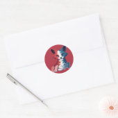 Sticker Rond USA Fox (Enveloppe)