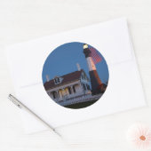 Sticker Rond USA, Géorgie, Tybee Island, Flag Flying (Enveloppe)