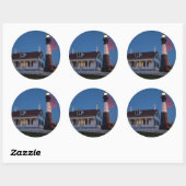 Sticker Rond USA, Géorgie, Tybee Island, Flag Flying (Feuille)