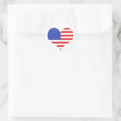 Sticker Rond USA Heart (Sac)