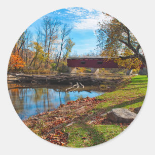 Sticker Rond USA, Indiana, Cataract Falls State Recreation