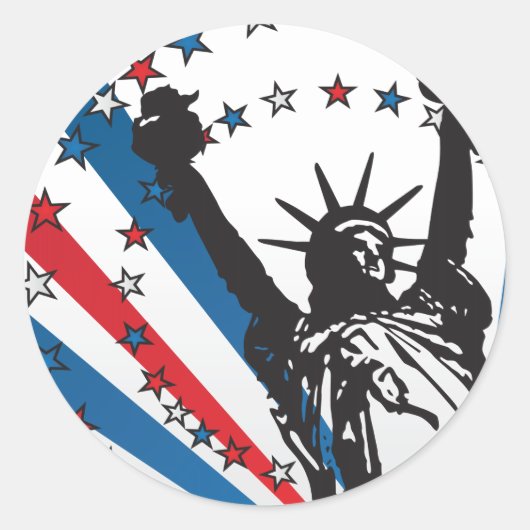 Sticker Rond USA Liberty (Devant)