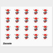 Sticker Rond USA Love_ (Feuille)