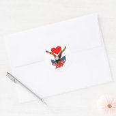 Sticker Rond USA Love_ (Enveloppe)