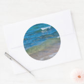 Sticker Rond USA, Michigan. Eaux Claires Du Lac Supérieur (Enveloppe)