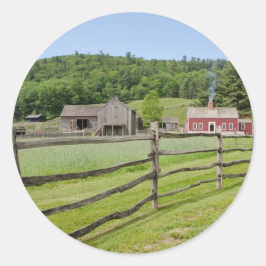 Sticker Rond USA, New York, Cooperstown, Farmers' Museum (Devant)