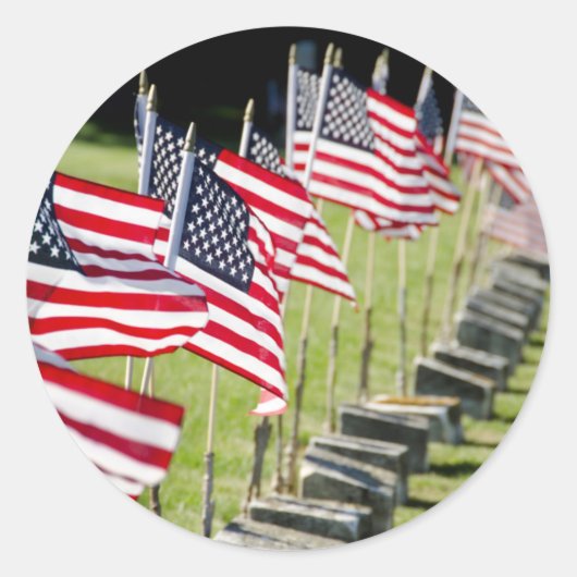 Sticker Rond USA, Nouvelle-Angleterre, Rhode Island, Bristol (Devant)