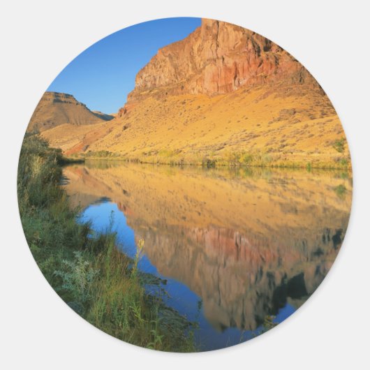 Sticker Rond USA, Oregon, Owyhee River Canyon (Devant)