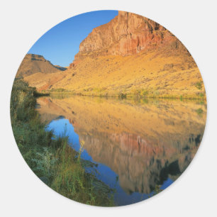 Sticker Rond USA, Oregon, Owyhee River Canyon