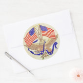 Sticker Rond USA Patriotique (Enveloppe)