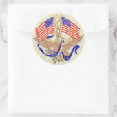 Sticker Rond USA Patriotique (Sac)