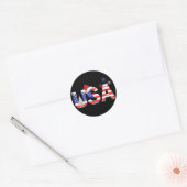 Sticker Rond USA pour Noël (Enveloppe)