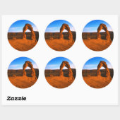 Sticker Rond USA, Utah, Arches National Park, Delicate Arch (Feuille)
