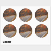 Sticker Rond USA, Virginie, Shenandoah National Park, Skyline (Feuille)
