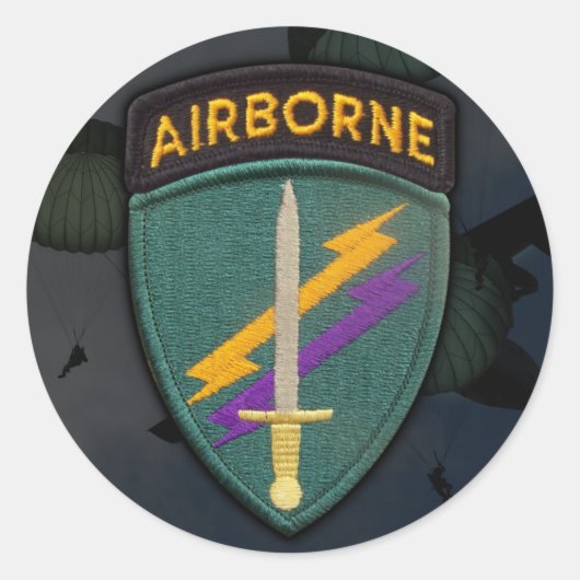 Sticker Rond USACAPOC(A) Opérations spéciales Opérations psycho (Devant)