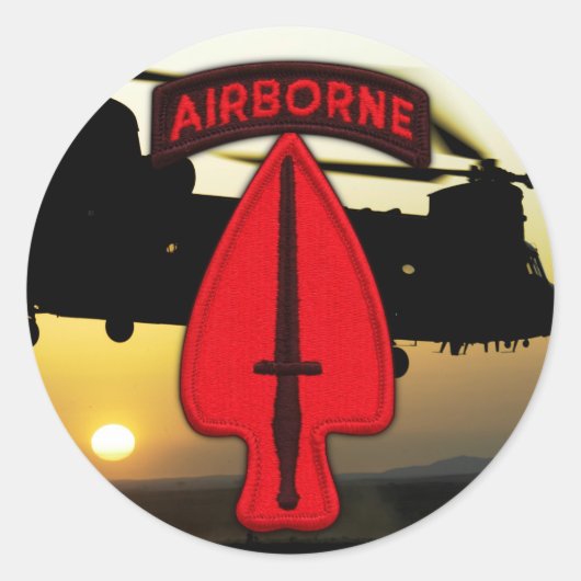 Sticker Rond USASOC Special ops vétérans (Devant)
