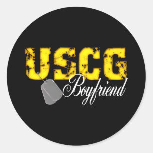 Sticker Rond uscg99boyfriendly blk