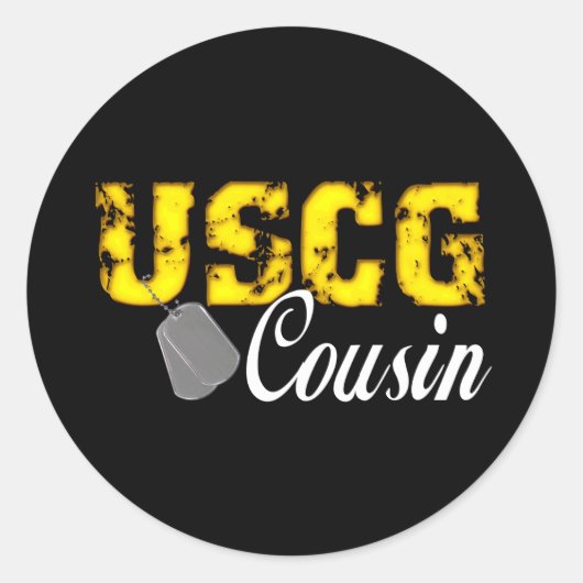 Sticker Rond uscg99cousinblk (Devant)