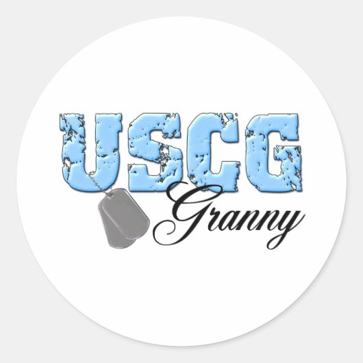 Sticker Rond uscg99granny3 (Devant)