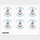 Sticker Rond USCG Retraité Capitaine de corvette Ancre personna (Feuille)