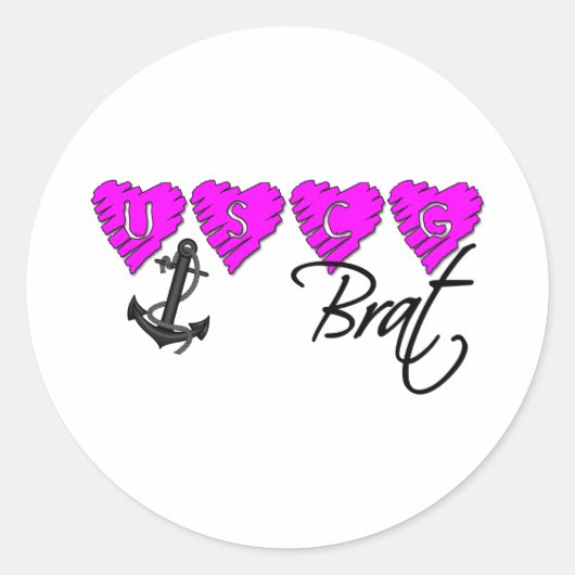 Sticker Rond uscgbrat3 (Devant)
