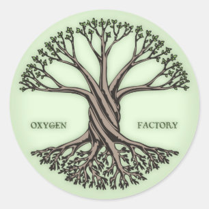 Sticker Rond Usine d'oxygène