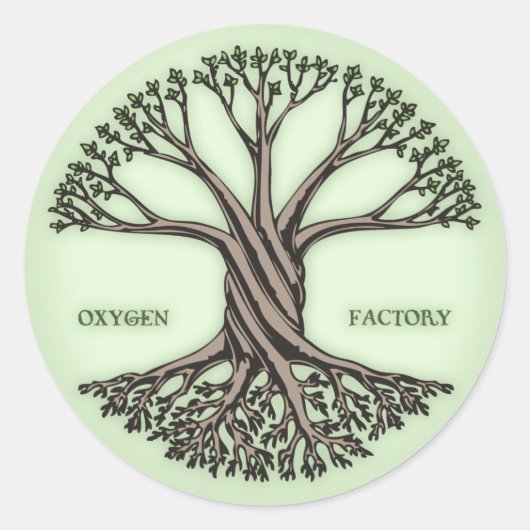 Sticker Rond Usine d'oxygène (Devant)