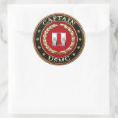 Sticker Rond USMC Capt [3D] (Sac)