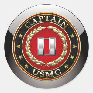 Sticker Rond USMC Capt [3D]