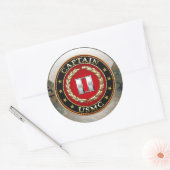 Sticker Rond USMC Capt [3D] (Enveloppe)