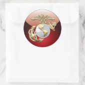 Sticker Rond USMC Eagle, Globe & Ancre (EGA) [3D] (Sac)