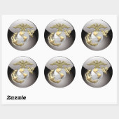 Sticker Rond USMC Eagle, Globe & Ancre (EGA) [3D] (Feuille)
