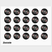 Sticker Rond USMC Mom [fl camo] (Feuille)