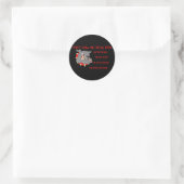 Sticker Rond USMC On m'appelle Devil Chien (Sac)