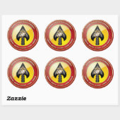 Sticker Rond USMC Opérations spéciales (MARSOC) [3D] (Feuille)